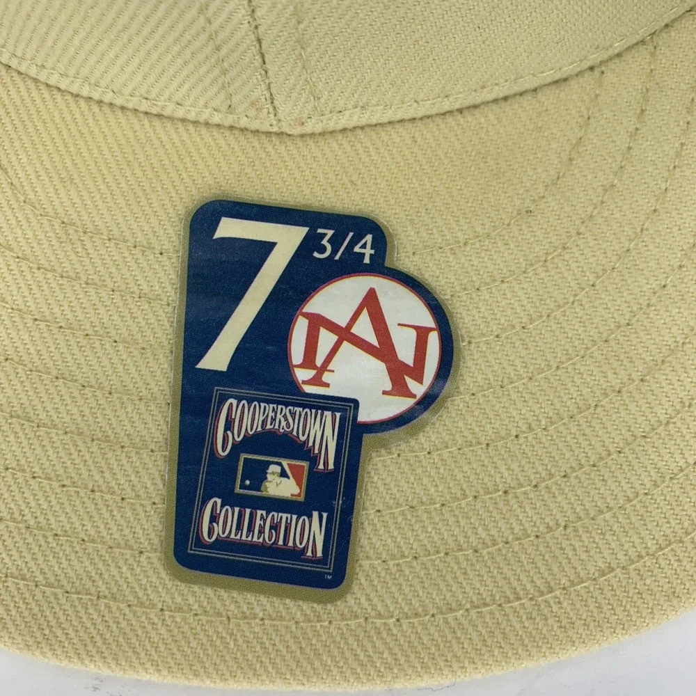 Atlanta Braves Hat Cream Fitted 7 3/4 Cap American Needle Cooperstown Collection